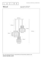 Lucide ROLLO - Hanglamp - 3xE27 - Terracotta - thumbnail