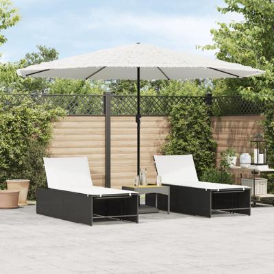 Parasol met stalen paal 388x388x248 cm wit Parasol met stalen paal 388x388x248 cm wit