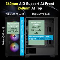 ATX Semi-toren BehuizingBitFenix Graph ARGB Zwart - thumbnail