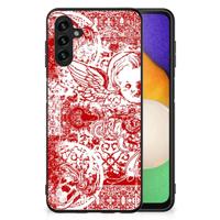 Telefoonhoesje Samsung Galaxy A13 5G | A04s Angel Skull Rood - thumbnail