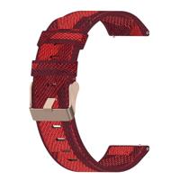 Garmin Venu 3s / Vivoactive 4s / Venu 2s / Vivomove 3s / Forerunner 255s - Canvas nylon bandje - Rood - thumbnail