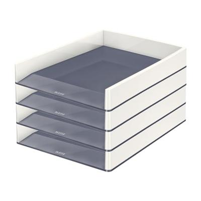 Brievenbak Leitz Wow A4 wit/grijs | 4 stuks