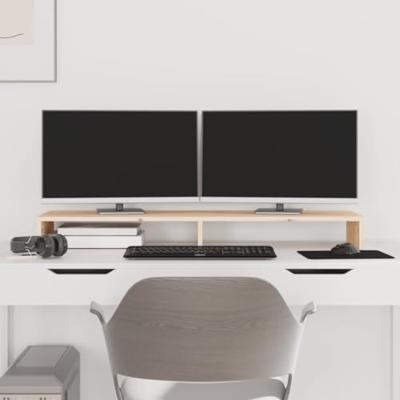 VidaXL Monitorstandaard 100x27x10 cm massief grenenhout VidaXL Monitorstandaard 100x27x10 cm massief grenenhout