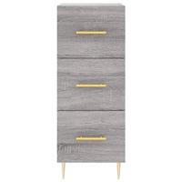 Dressoir 34,5x34x90 cm bewerkt hout grijs sonoma eikenkleurig - thumbnail