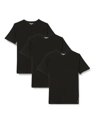 Tommy Hilfiger 3-pak Heren Katoenen T-Shirt V-hals - Basic ondershirts korte mouw - Ronde hals - Copy