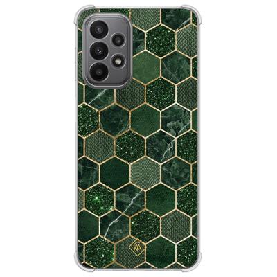 Samsung Galaxy A23 shockproof hoesje - Kubus groen