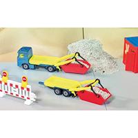 Siku vrachtwagen met afvalcontainer en aanhanger 1695 - thumbnail