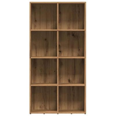 Boekenkast 66x30x130 cm bewerkt hout artisanaal eikenkleur