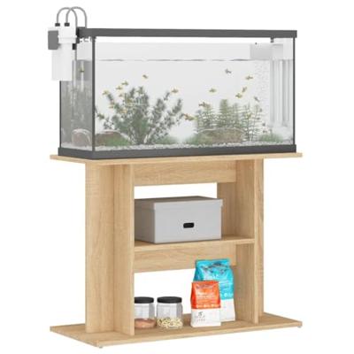 Aquariumstandaard 80x35x60 cm bewerkt hout sonoma eikenkleurig - thumbnail