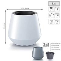 Prosperplast Plantenpot Sevilla - kunststof - wit - D40 cm - thumbnail