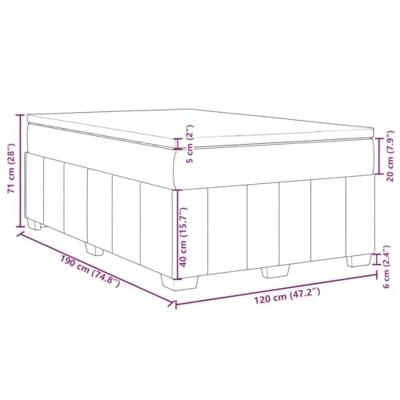 Boxspring met matras stof taupe 120x190 cm