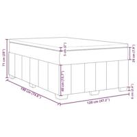 Boxspring met matras stof donkergrijs 120x190 cm - thumbnail