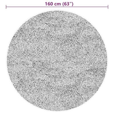 Vloerkleed laagpolig zacht en wasbaar 160 cm zwart Vloerkleed laagpolig zacht en wasbaar 160 cm zwart