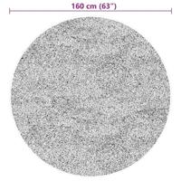 Vloerkleed laagpolig zacht en wasbaar 160 cm zwart - thumbnail