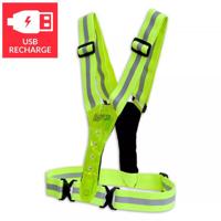 Lynx harnas usb led sport vest neon geel - thumbnail
