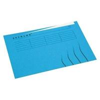 Vouwmap Secolor met tabrand A4 100% gerecycled karton 250gr Blauw | 25 stuks - thumbnail