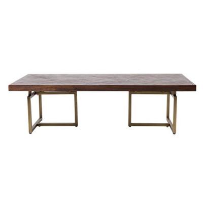 Dutchbone Salontafel 'Class' Antique Brass, 120 x 60cm, kleur Bruin
