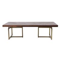 Dutchbone Salontafel 'Class' Antique Brass, 120 x 60cm, kleur Bruin - thumbnail