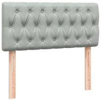 Boxspring met matras fluweel lichtgrijs 90x210 cm - thumbnail