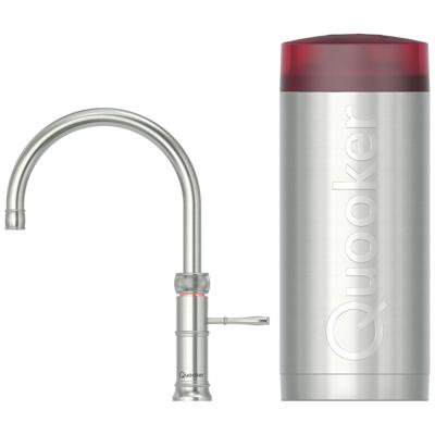 Quooker Classic Fusion Round Keukenkraan Set - Kokend Warm- en Koud Water - RVS - Inclusief COMBI+ Reservoir