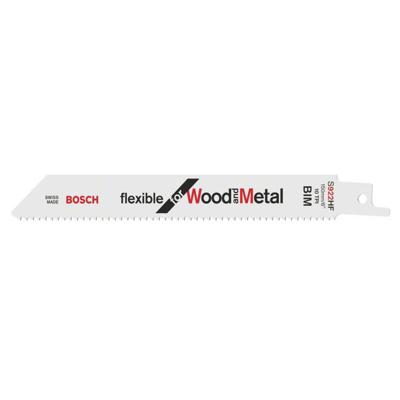 Bosch 2608656320 Reciprozaagblad S 922 HF, Flexible for Wood and Metal, verpakking van 100 stuks, 150 mm 1 stuk(s)