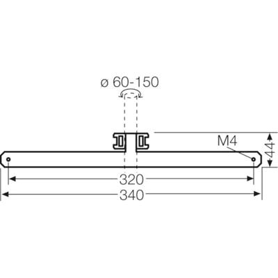 Hensel KV MB 18 Mastbevestiging (b x h) 340 mm x 44 mm 1 stuk(s)