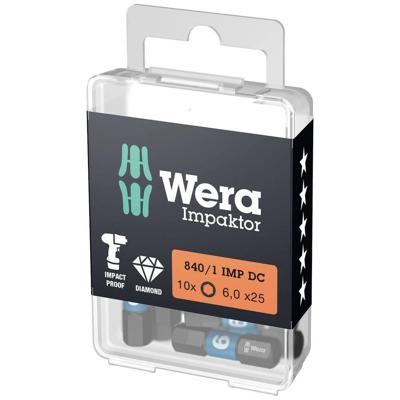 Wera 840/1 IMP DC Diamond Impaktor Zeskant Bits 6.0x25 05057606001