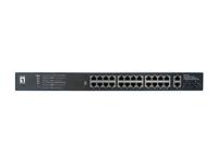LevelOne gep-2821 28-port gigabit poe switch, 24x poe outputs, 2x gigabit rj45, 2x gigabit sfp, 1u - thumbnail