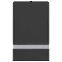 VidaXL Buitenwandlampen 2 st roestvrij staal zwart - thumbnail