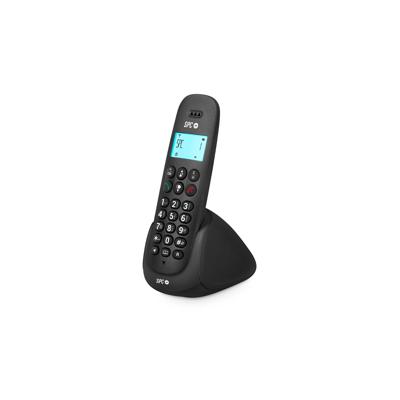 SPC Art – draadloze telefoon met verlicht display, beller-ID, handsfree, telefoonboek, mute-modus, gap en eco-modus, zwart