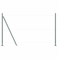 VidaXL Afrasteringspaal 7 pcs groen staal - thumbnail