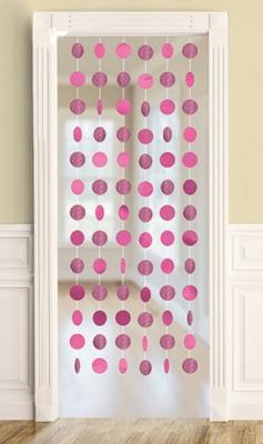 Hangdecoratie Fuchsia Glitter Cirkels