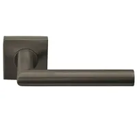 Formani Basics LB2-19BSQ deurkruk geveerd op vierkant rozet - brons - thumbnail