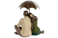 Decoratieve figuren Home ESPRIT Groen Gouden Koppel 15 x 11,5 x 12 cm - thumbnail