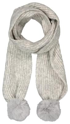 HEMA Kinder Sjaal Met Pompons (grijsmelange)