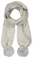 HEMA Kinder Sjaal Met Pompons (grijsmelange) - thumbnail