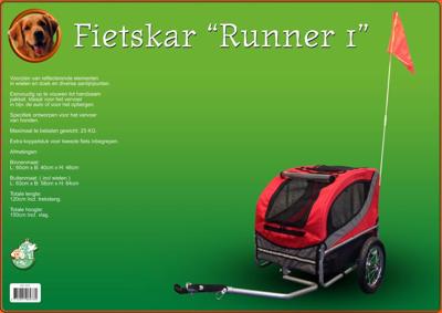 Fietskar Runner 1 rood/grijs Fietskar Gebr. de Boon - Gebr de boon