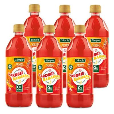 Slimpie - Aardbei Bananana Kids Siroop - 6x 580ml