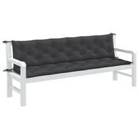 VidaXL Tuinbankkussens 2 st 200x50x7 cm stof gemêleerd antracietkleur - thumbnail
