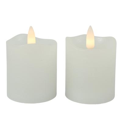 Led kaars Lyon D5 H 7 cm wit