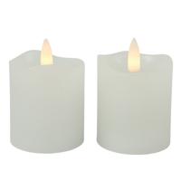 Led kaars Lyon D5 H 7 cm wit - thumbnail