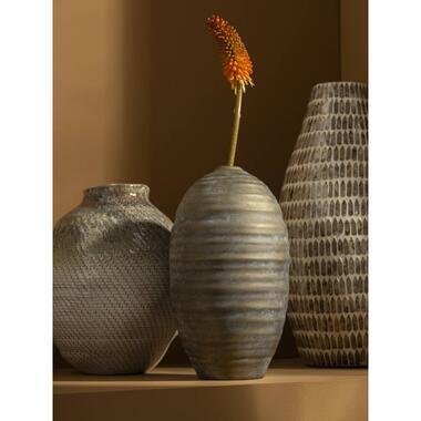 Vaas Talia - brons keramiek - 30xØ17,3 cm - Leen Bakker