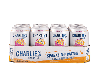 Charlie's organic sparkling water passionfruit bio (12x 33cl)