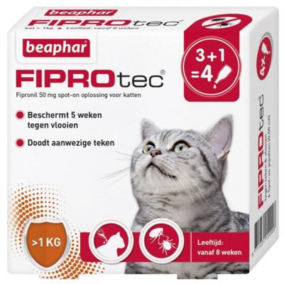 Beaphar Fiprotec Spot-On kat 8 pipetten