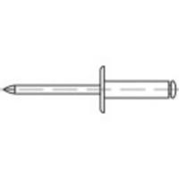 TOOLCRAFT 160092 Open popnagel (Ø x l) 5 mm x 25 mm Aluminium Staal 250 stuk(s) - thumbnail