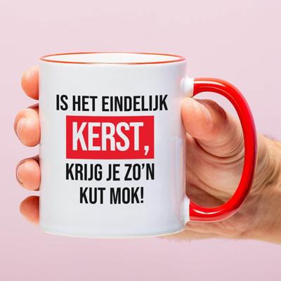 Mok Is het eindelijk Kerst, krijg je zo'n kut mok!