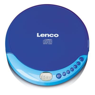 Lenco Draagbare CD-speler met oplaadfunctie Blauw - CD-011BU Lenco Draagbare CD-speler met oplaadfunctie Blauw - CD-011BU