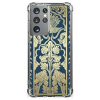 Samsung Galaxy S21 Ultra Case Beige Flowers - thumbnail