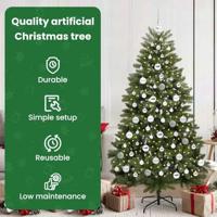 VidaXL Kunstkerstboom met 300 led groen 180 cm pvc en metaal - thumbnail