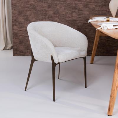 Richmond Eetkamerstoel 'Kenzi' Chenille, kleur Crème